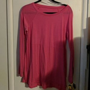 Long sleeve Calvin Klein pink performance shirt